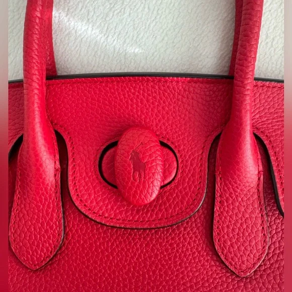 Polo by Ralph Lauren Red Leather Medium Bellport Satchel Satchels